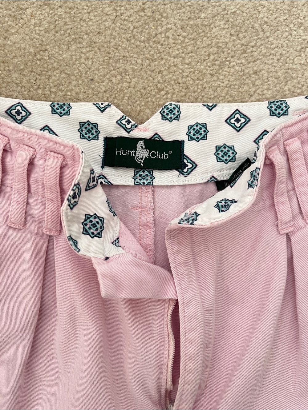 Vintage Hunt Club, Pink High Waisted Barrel Pants, Size 10, Cotton, Pleated, 90s